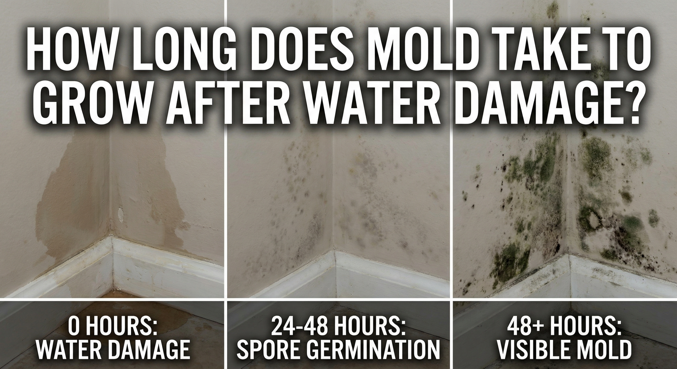 How long mold takes to grow after water damage
