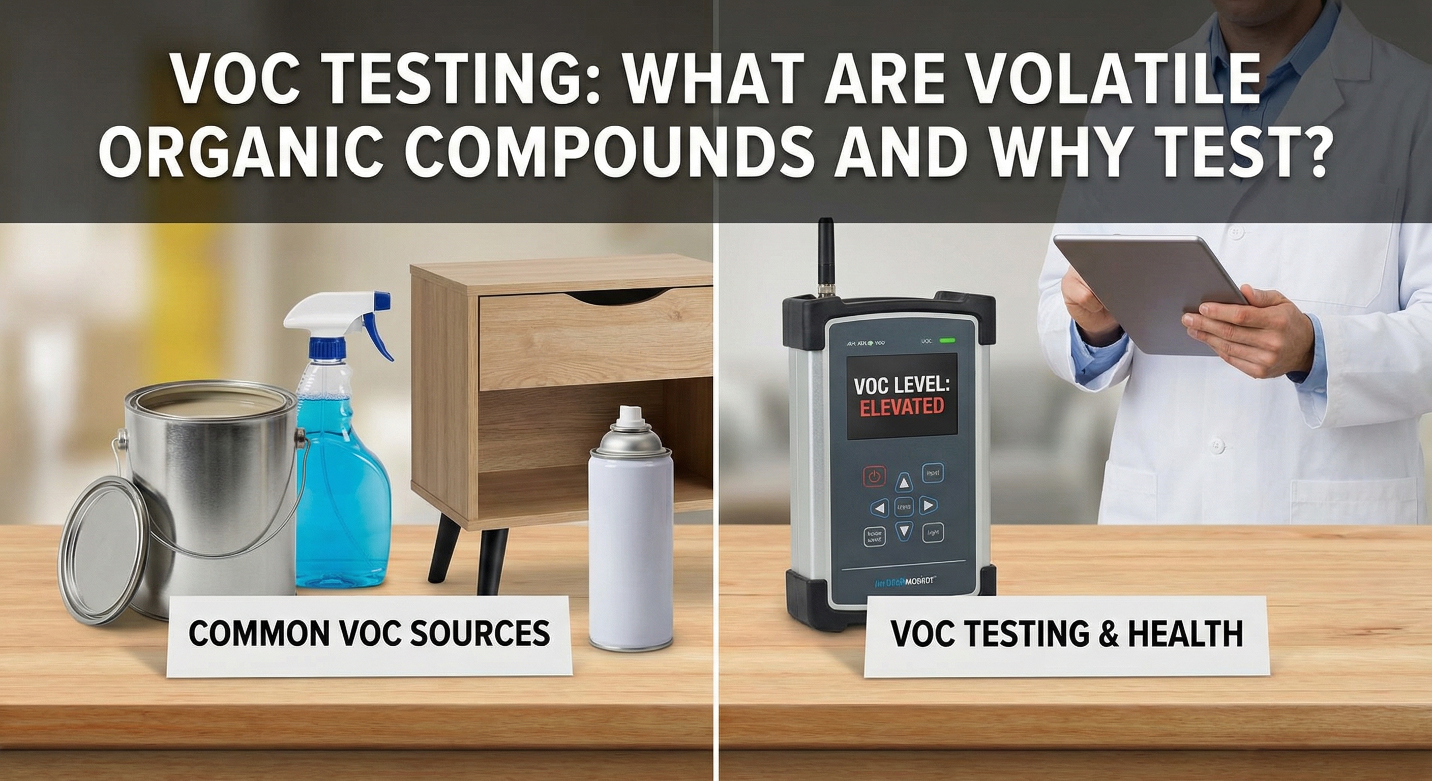 VOC testing for volatile organic compounds